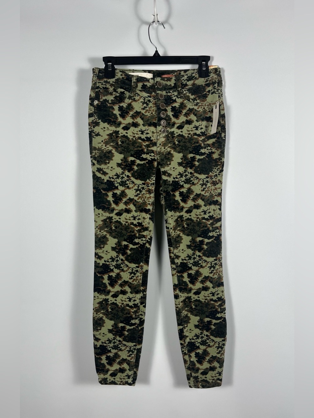 Anthropologie Pilcro High-Rise Button-Fly Skinny Corduroy Pants Size 28 NWT